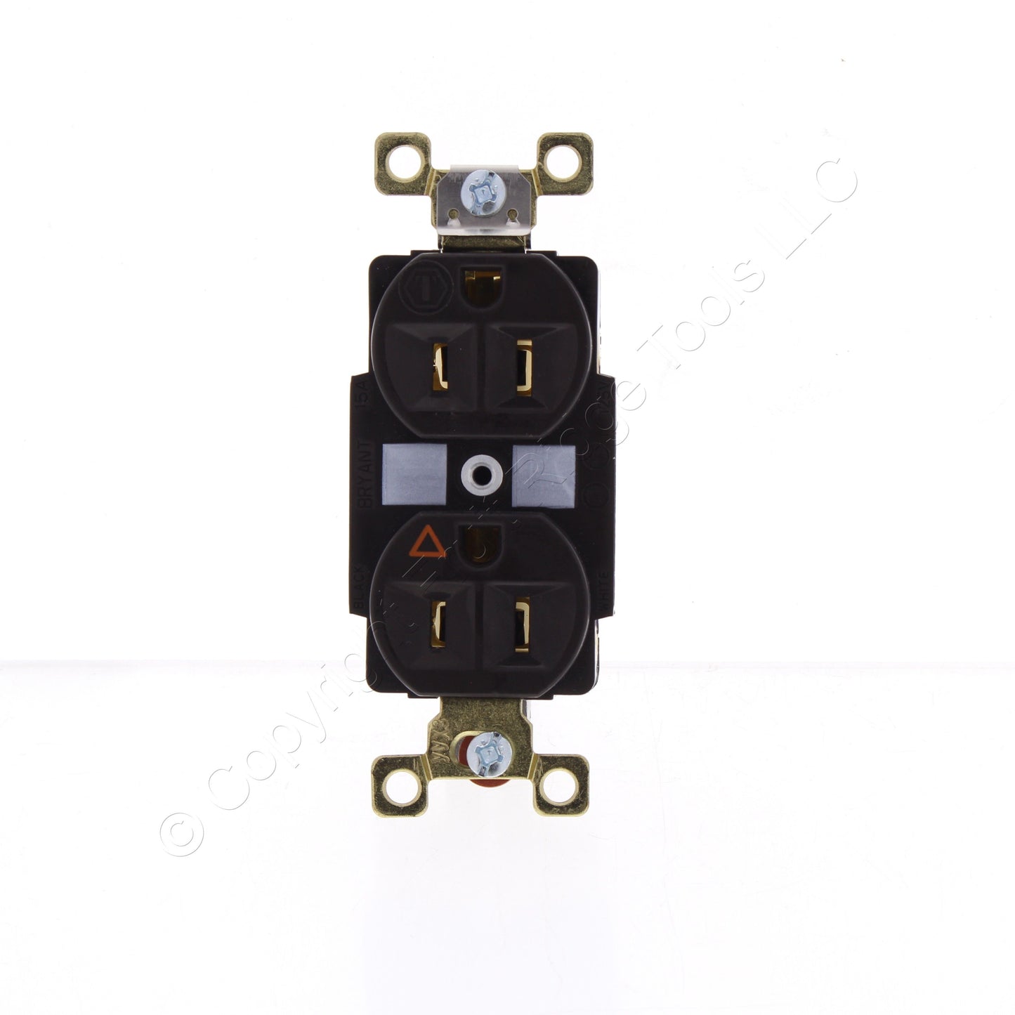 Bryant Brown Isolated Ground Industrial Receptacle Duplex Outlet 15A 5262IGB