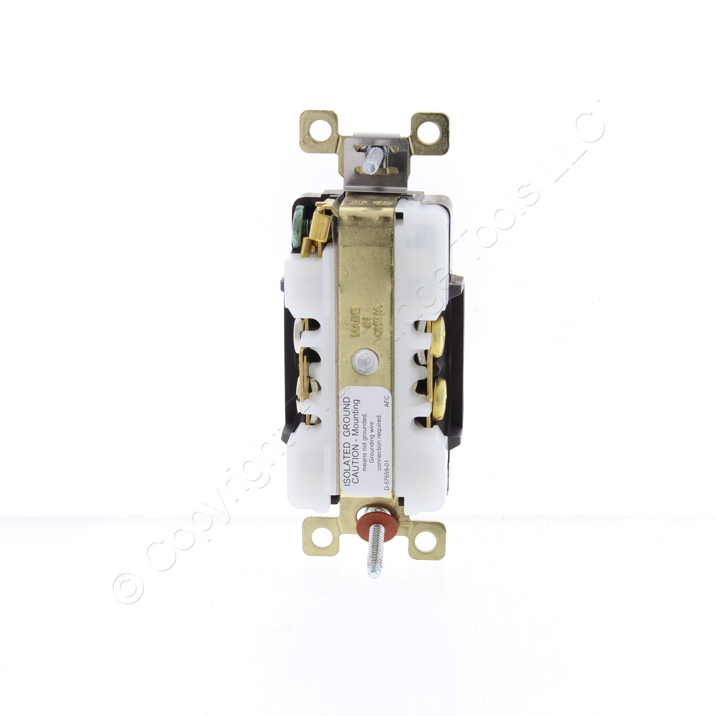 Bryant Brown Isolated Ground Industrial Receptacle Duplex Outlet 15A 5262IGB