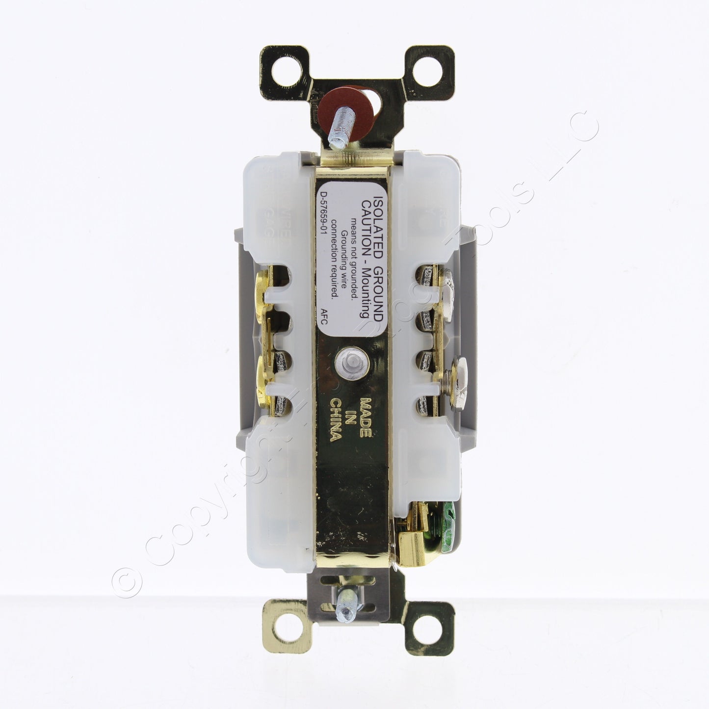 Bryant Gray Isolated Ground Industrial Receptacle Duplex Outlet 15A 5262IGGY