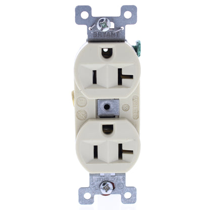 Bryant Oldstyle Ivory Heavy Duty Receptacle Duplex Outlet 5-20R 20A 125V 5352I