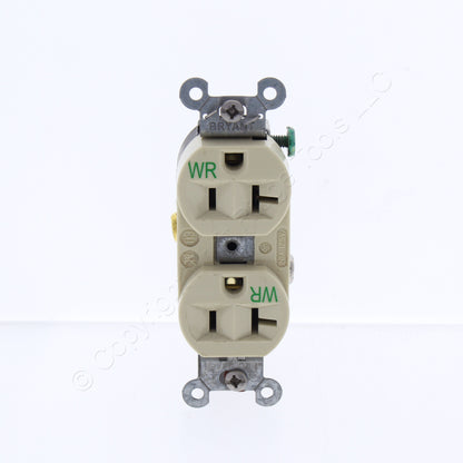 Bryant 5362BIWR Ivory 20A Industrial Receptacle Outlet Weather Resistant 125V