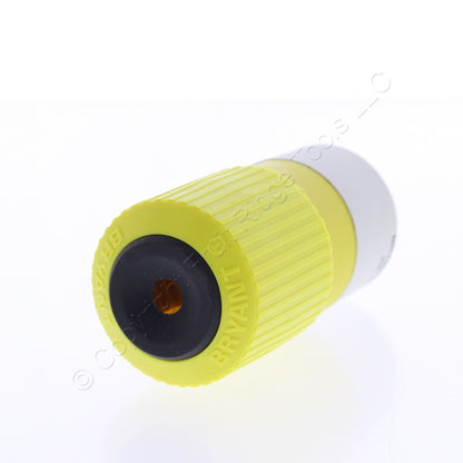 Bryant 5469NCSY Industrial Yellow Straight Blade 20A Connector 250V NEMA 6-20R
