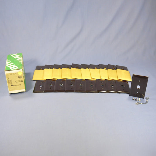 Bryant 71181 Brown 1G Cable Wallplate Telephone Cover Plates .406" Hole 20-Pack