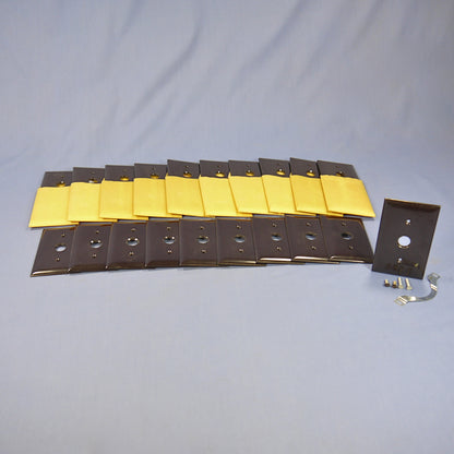 Bryant 71181 Brown 1G Cable Wallplate Telephone Cover Plates .406" Hole 20-Pack