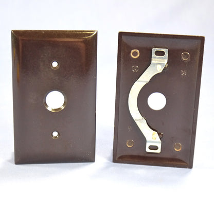 Bryant 71181 Brown 1G Cable Wallplate Telephone Cover Plates .406" Hole 20-Pack