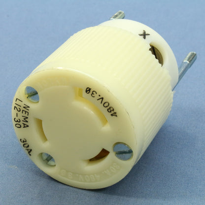 Bryant 71230-NC Nylon Turn Twist Locking Connector Nema L12-30R 30A 480V 3�