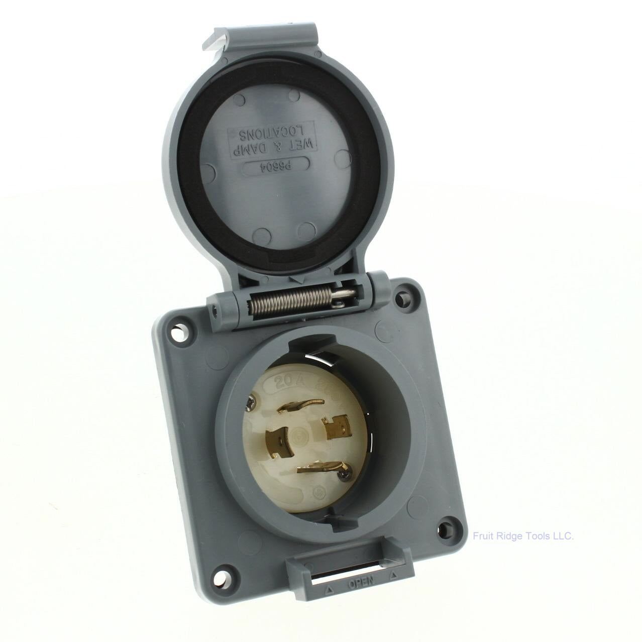 Bryant 71520SWR 20A Locking Flanged Inlet Reverse Service +Cover L15-20P 250V