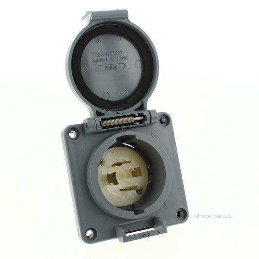 Bryant 71520SWR 20A Locking Flanged Inlet Reverse Service +Cover L15-20P 250V