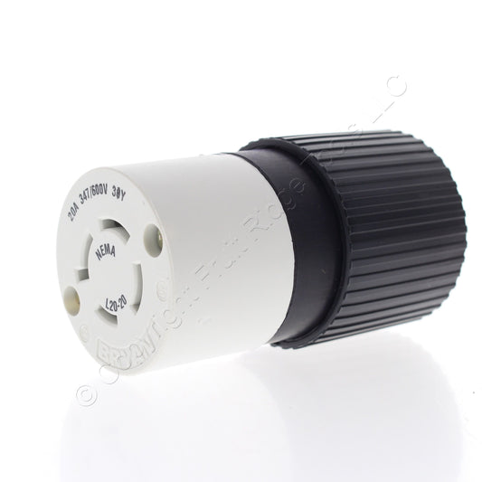 Hubbell Bryant Twist Turn Locking Connector L20-20R 20A 347/600V 3ØY 72020NC