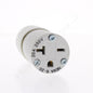 Bryant White Hospital Grade Straight Blade Connector Plug 20A 250V 6-20R 8469NC