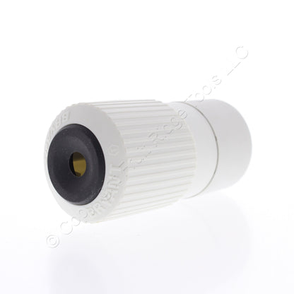 Bryant White Hospital Grade Straight Blade Connector Plug 20A 250V 6-20R 8469NC