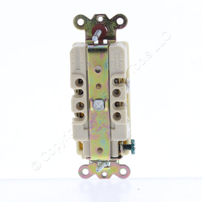 Bryant/Hubbell Ivory Industrial Grade Duplex Outlet Receptacle 20A 125V 9352I