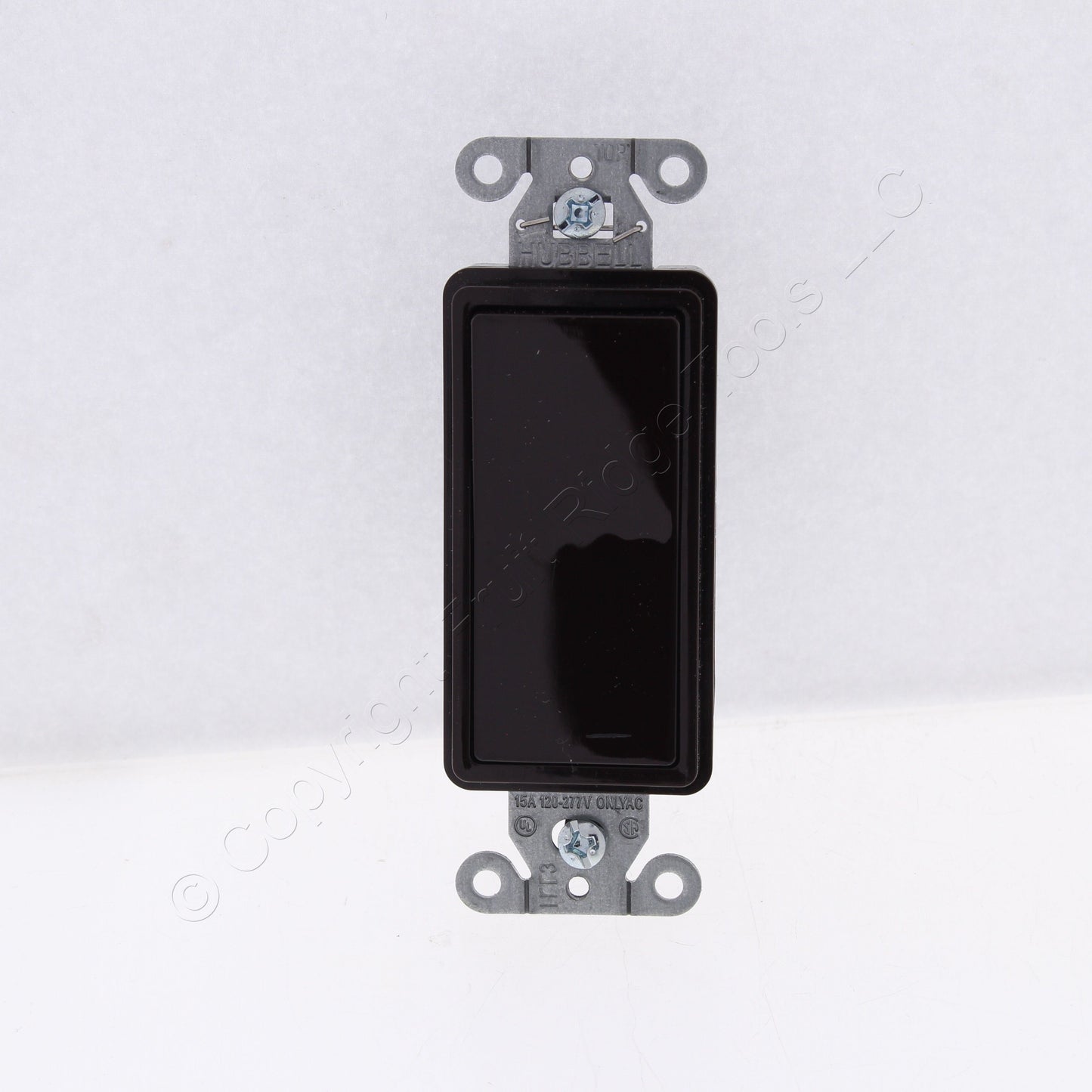 Hubbell Bryant 9803 Brown Industrial Decorator Rocker Switch 15A 3-Way 120/277V