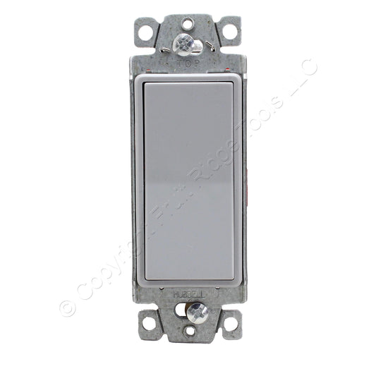 Hubbell Bryant 9902GRY Gray Industrial Rocker Switch Double Pole 20A 120/277V