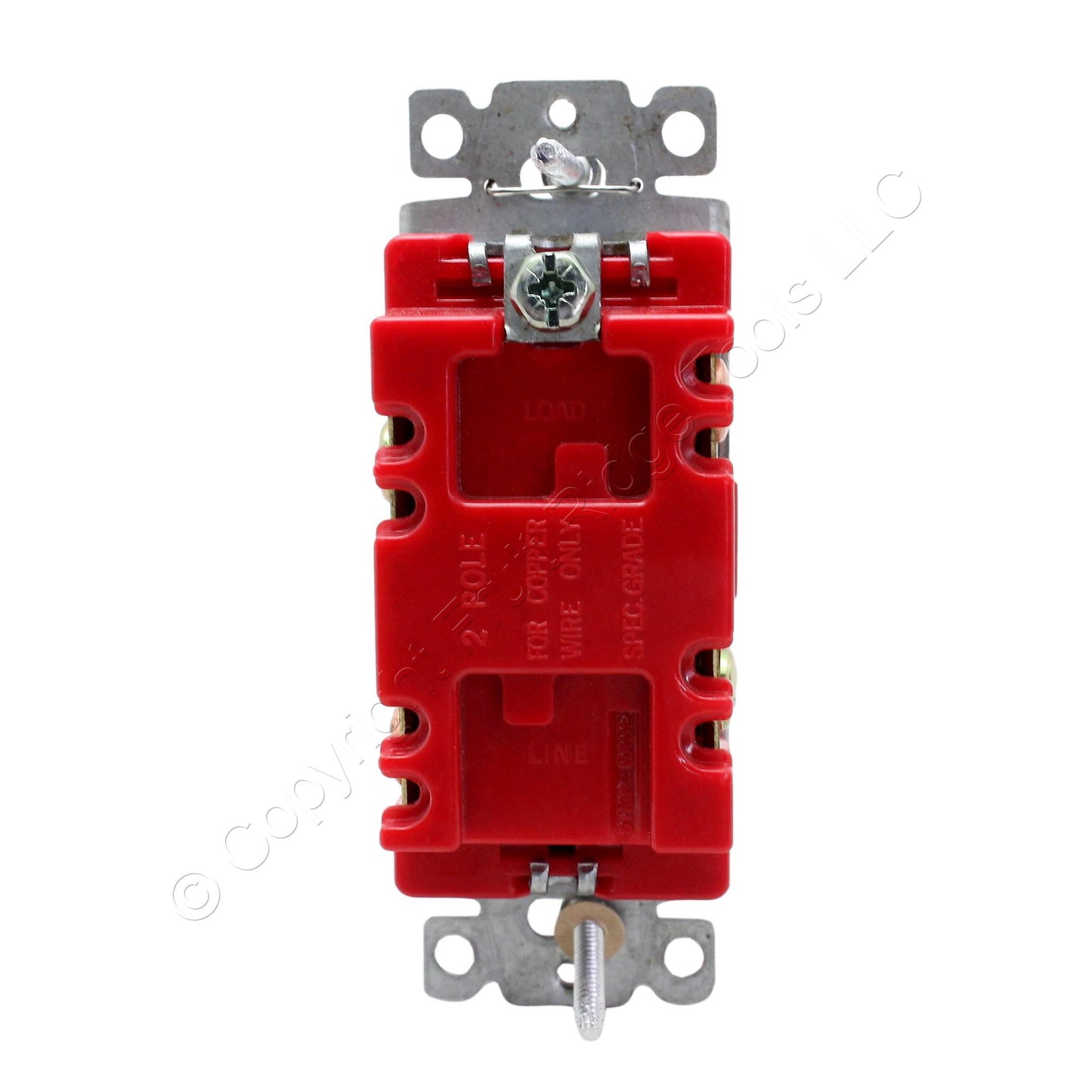 Hubbell Bryant 9902GRY Gray Industrial Rocker Switch Double Pole 20A 120/277V