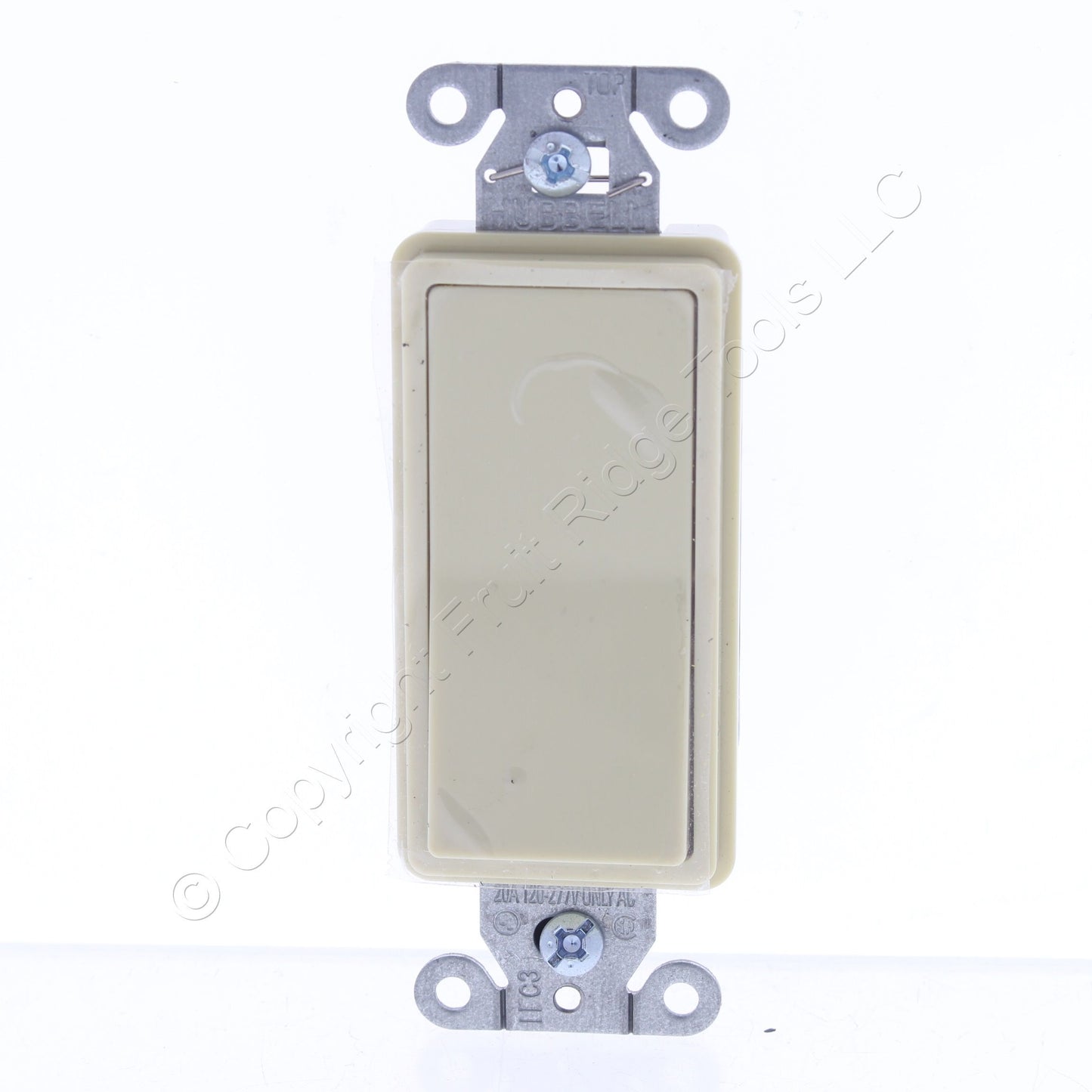 Hubbell Bryant 9903I Ivory Industrial Rocker Light Switch 20A 3-Way 120/277V