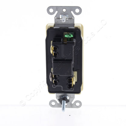Hubbell Bryant 9903I Ivory Industrial Rocker Light Switch 20A 3-Way 120/277V