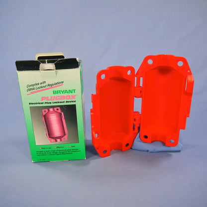 Bryant Red Polypropylene Medium Electrical Plug Lockout Plugbox Device BLD