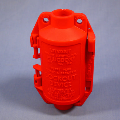 Bryant Red Polypropylene Medium Electrical Plug Lockout Plugbox Device BLD