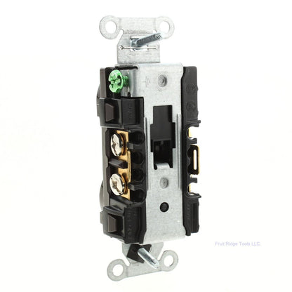 Bryant Brown Straight Blade Outlet Duplex Receptacle 5-15R 15A 125V Bulk