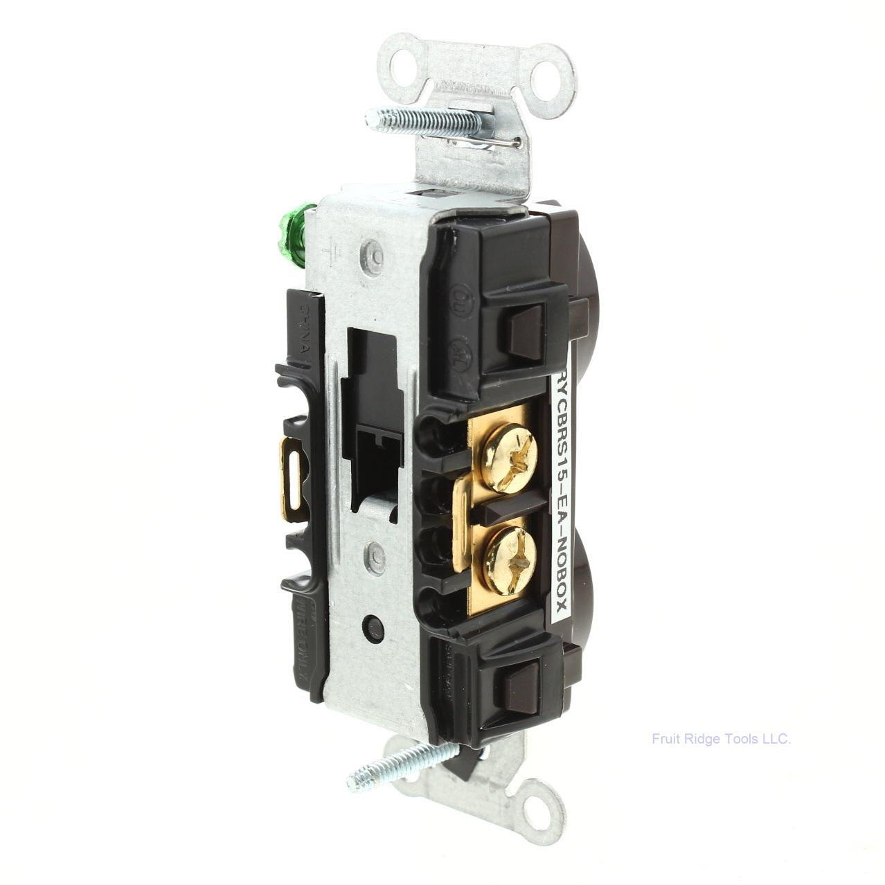 Bryant Brown Straight Blade Outlet Duplex Receptacle 5-15R 15A 125V Bulk