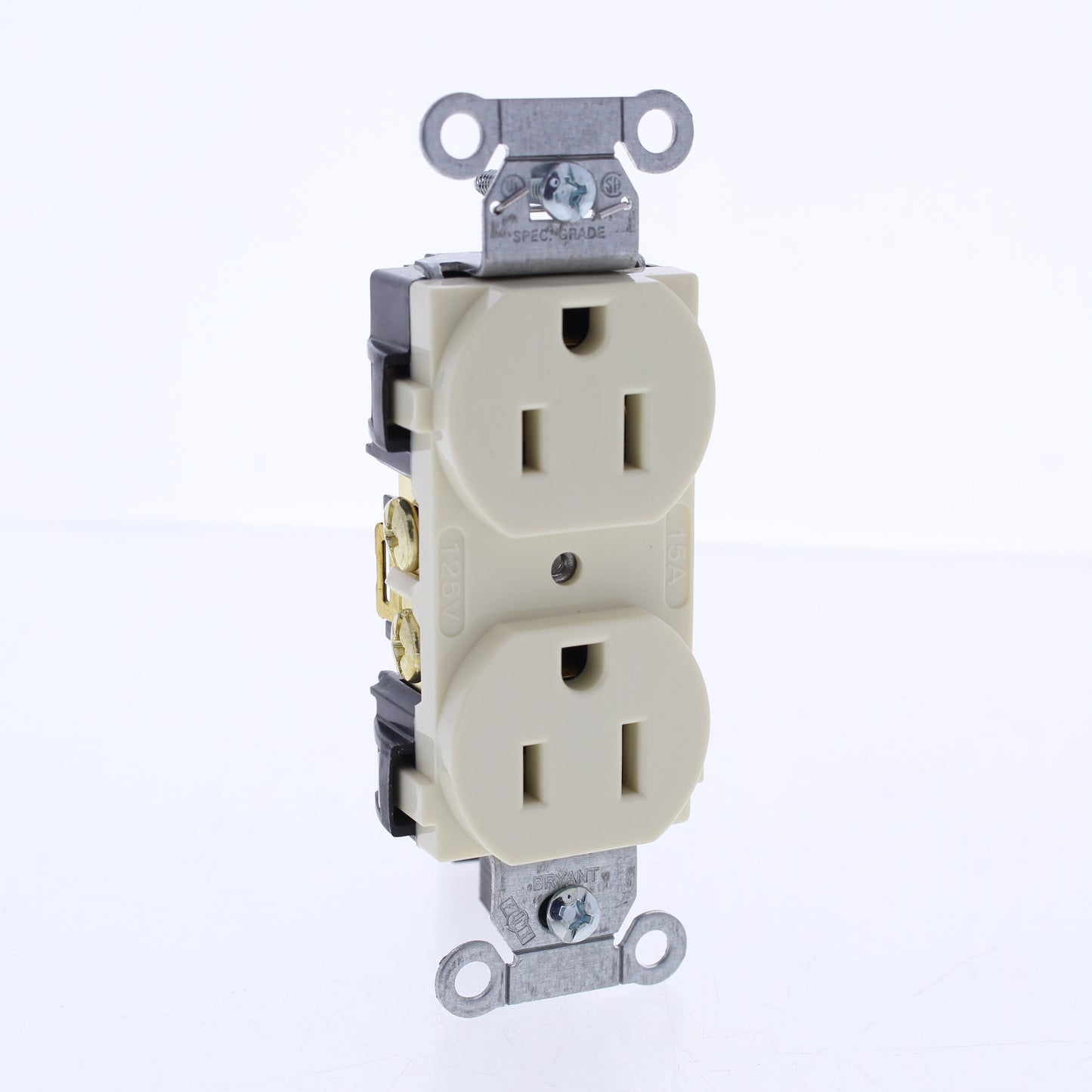 Bryant CBRS15AL Almond Outlet Duplex Receptacle 15A 5-15R Tamper Resistant