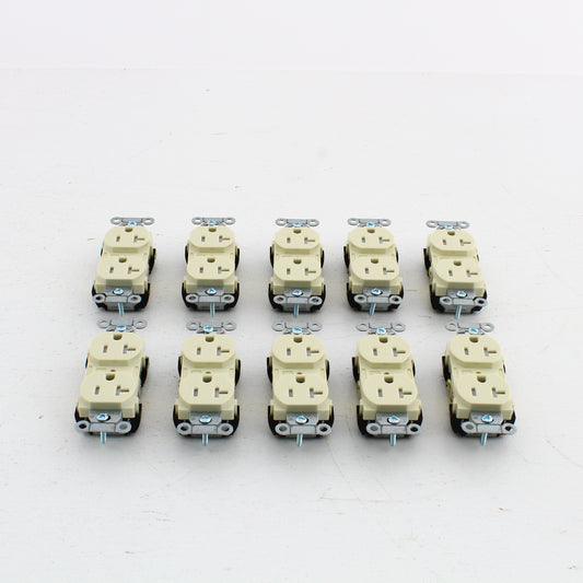 Bryant CBRS20LATR Lt Almond Commercial Tamper Resistant 5-20R Receptacles 10pcs