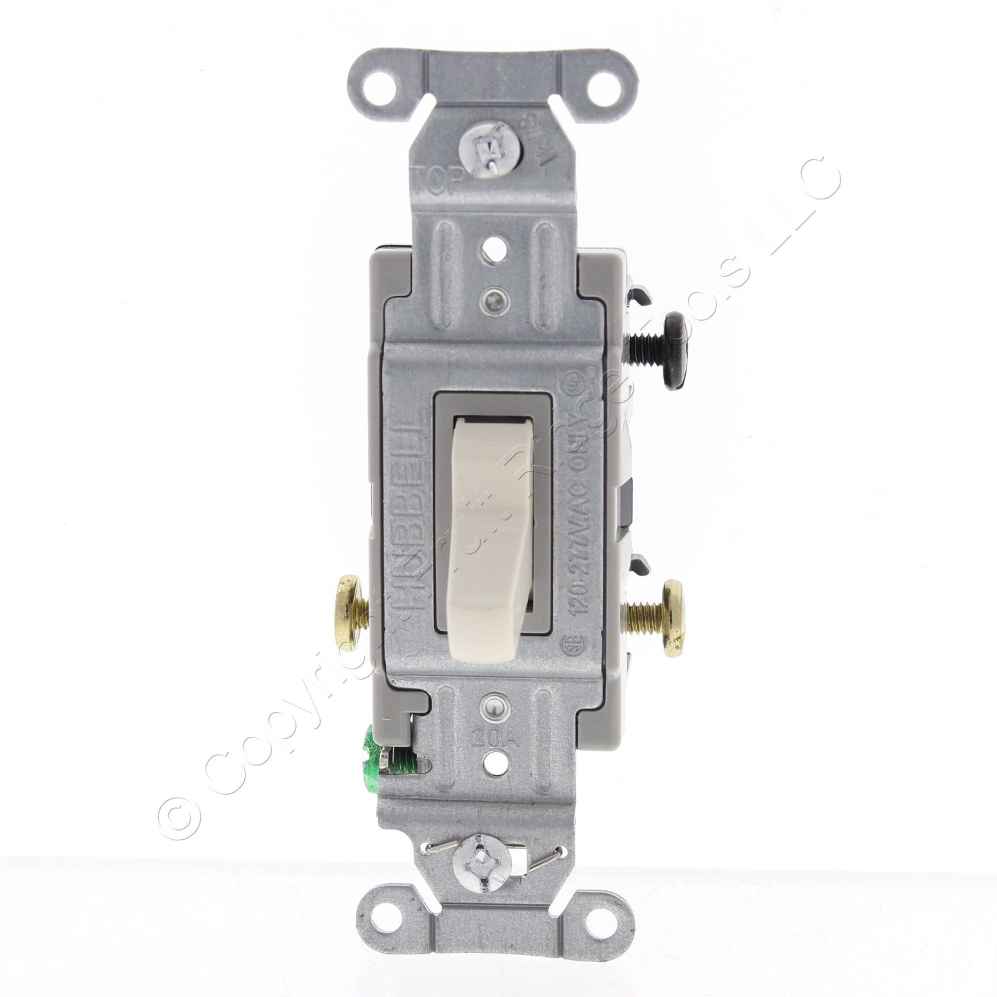 Hubbell Bryant CS320-BLA Lt Almond 3Way Commercial Grade Toggle Light Switch 20A