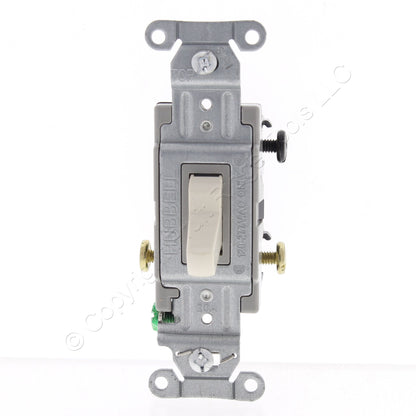 Hubbell Bryant CS320-BLA Lt Almond 3Way Commercial Grade Toggle Light Switch 20A