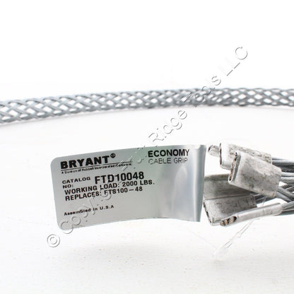 Bryant  48" Flexible Temporary Cable Splicing Grip 1.00-1.49" Mesh FTD10048