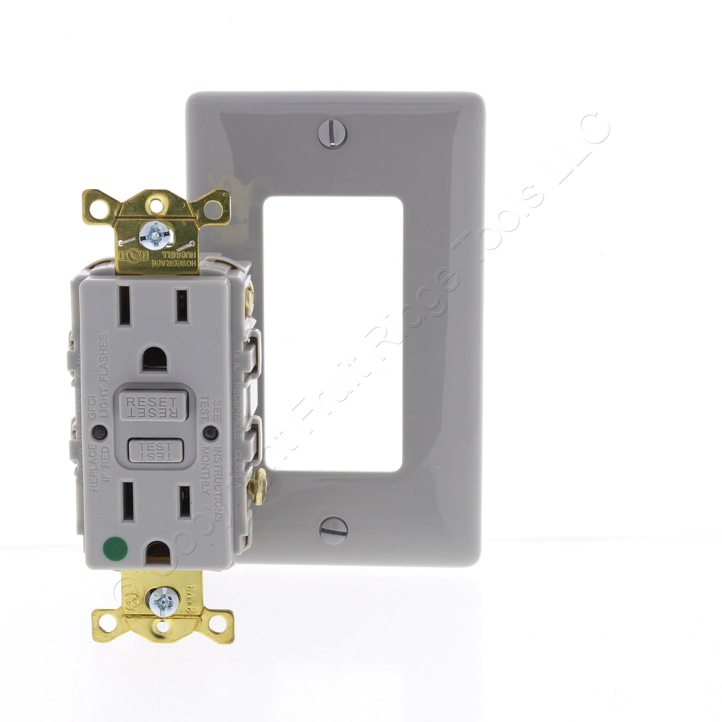 Bryant Gray Hospital Grade Self-Test Gfci Receptacle Duplex Outlet 15A GFST82GY