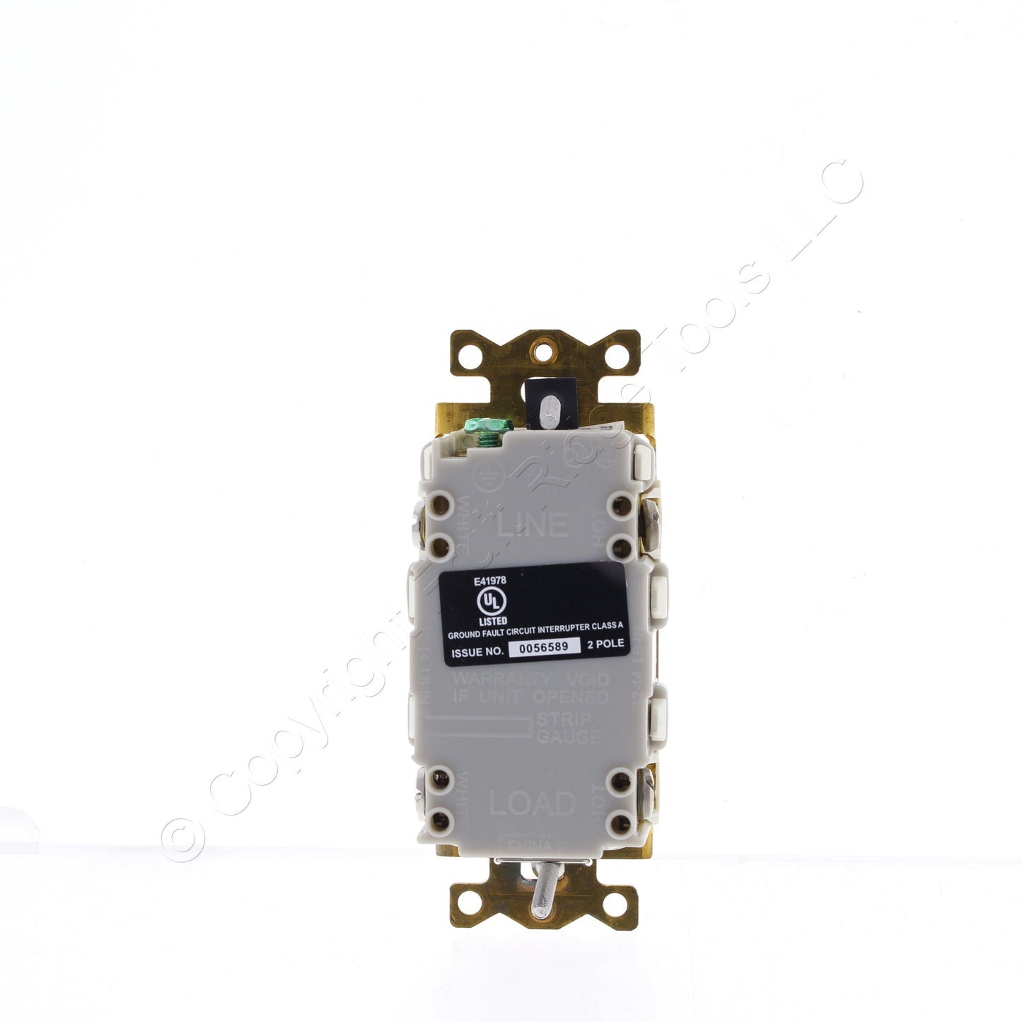 Bryant GFST82LAIG Lt Almond Hospital ISO GND SelfTest GFCI Receptacle Outlet 15A