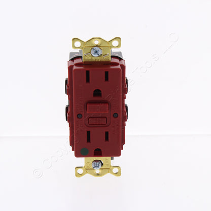 Bryant Red Hospital Grade Self-Test Gfci Receptacle Duplex Outlet 15A GFST82R