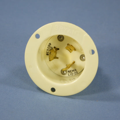 Bryant Twist Locking Flanged Inlet Plug Nema L11-20P 20A 250V 3� Bulk L1220FI