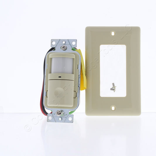 Bryant MS1001NI Ivory Vacancy Sensor Switch Night Light 120/277V 180� 1000W