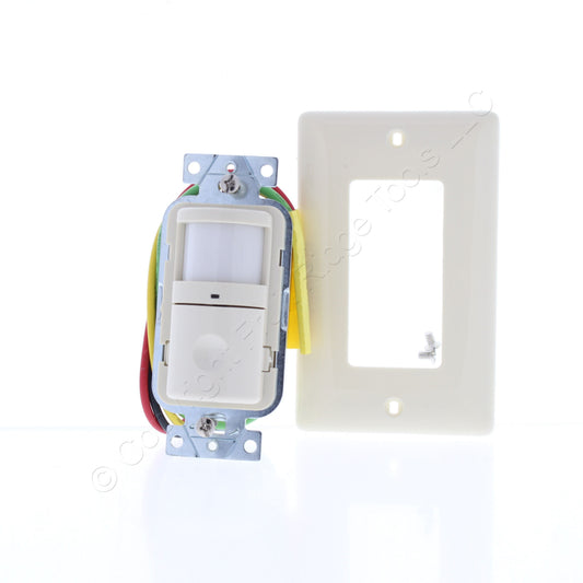 Bryant MS2000NLA Lt Almond Occupancy Sensor Switch Night Light 120/277V 180� PIR