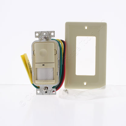 Bryant MS2004NI Ivory Occupancy Sensor Switch 120/277V LED/CFL/INC 180� 1000W