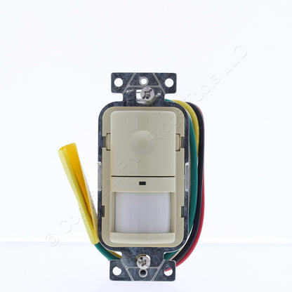 Bryant MS2004NI Ivory Occupancy Sensor Switch 120/277V LED/CFL/INC 180� 1000W