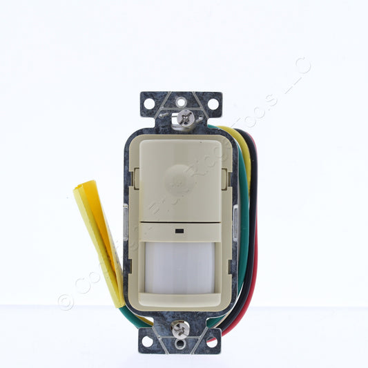 Bryant MS2004NI Ivory Occupancy Sensor Switch 120/277V LED/CFL/INC 180� 1000W