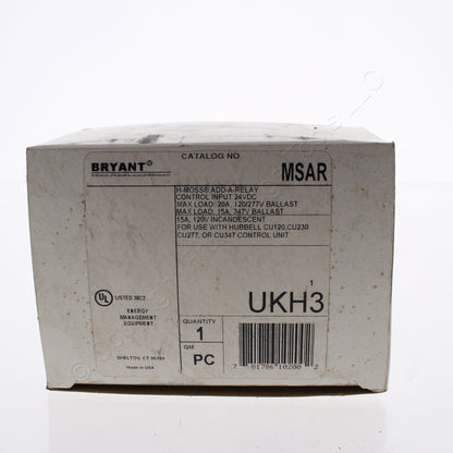 Bryant MSAR Add-A-Relay for MSD/MSU/MSP 120/277V Occupancy Sensor