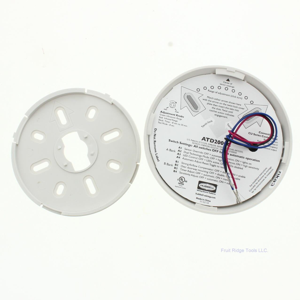 Bryant MSD2000C Occupancy Ceiling Sensor Adaptive PIR/US 2000ft� 24VDC 360�