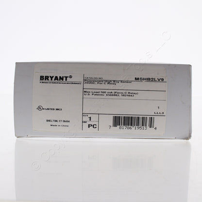Bryant MSHB2LV9 Occupancy Sensor High Bay PIR w/Photocell 24VDC