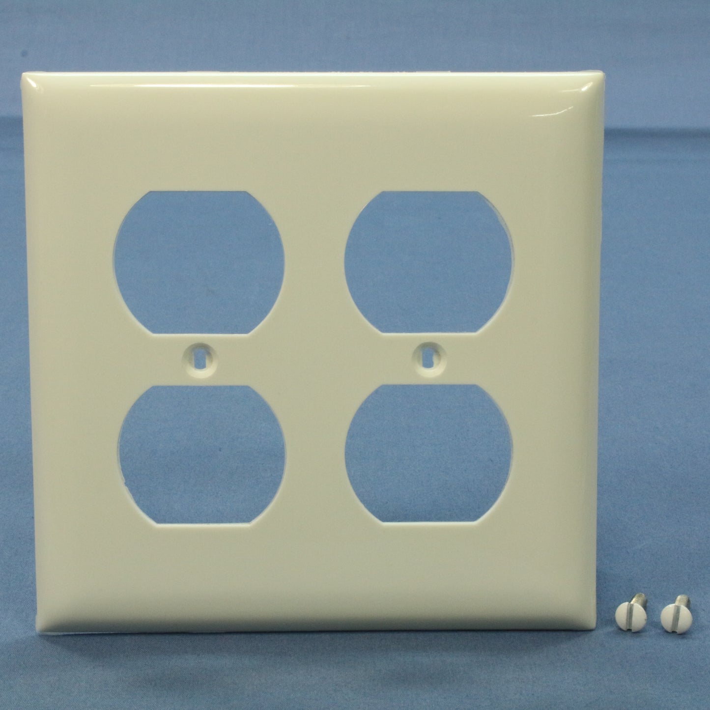 Bryant N1302 White Thermoplastic 2-Gang Outlet Cover Duplex Receptacle Wallplate