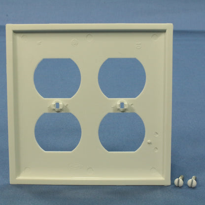 Bryant N1302 White Thermoplastic 2-Gang Outlet Cover Duplex Receptacle Wallplate