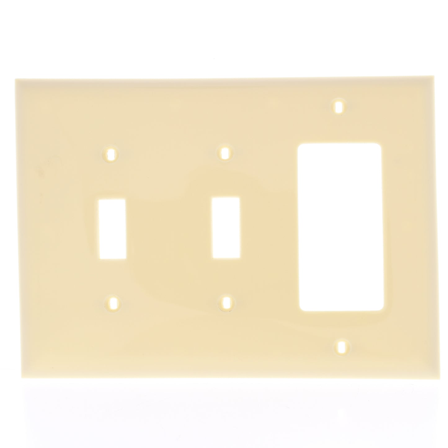Bryant N2133DM Ivory 3-Gang Toggle Decorator Unbreakable Nylon Wallplate Cover