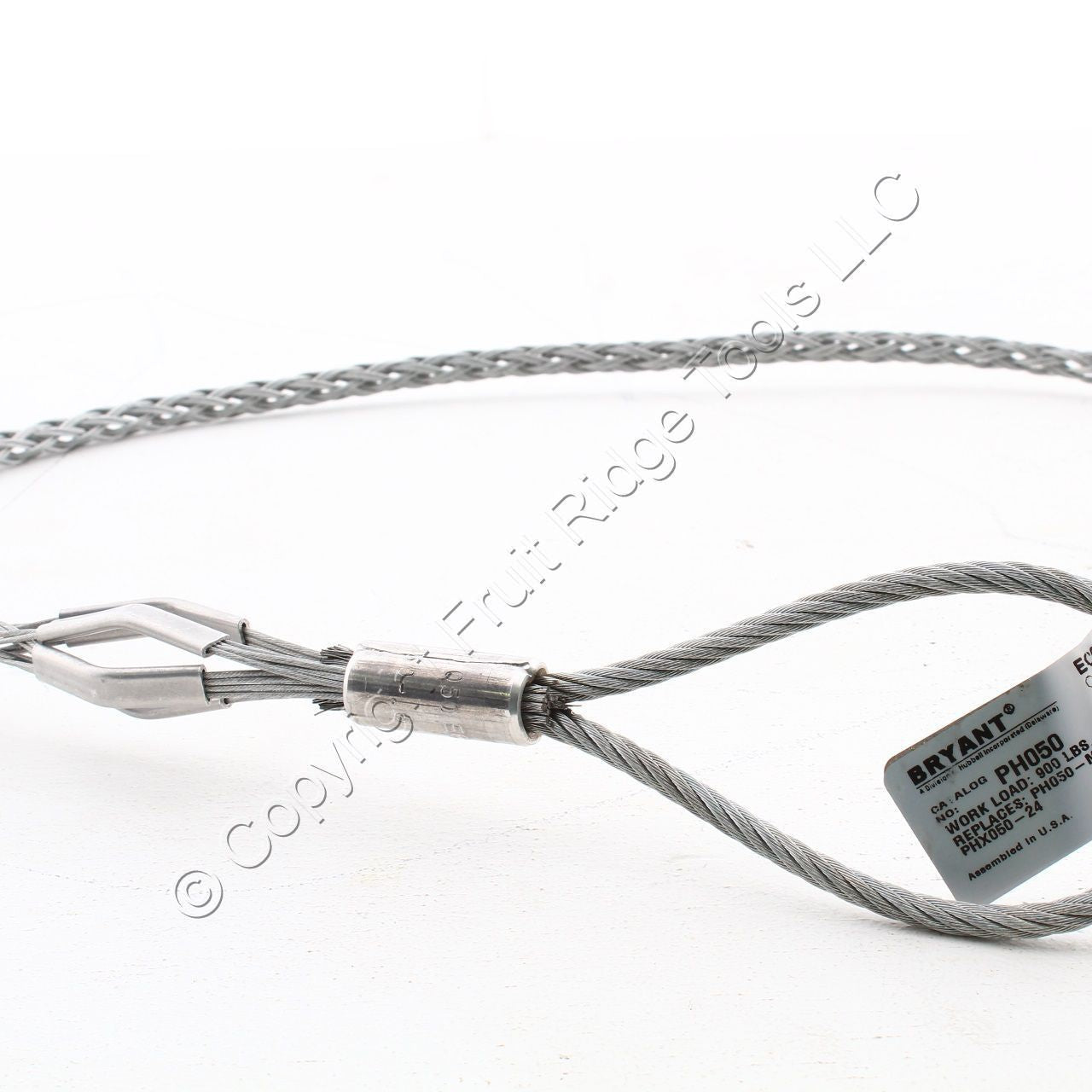Bryant Cable Pulling Grip .50-.61" Closed Mesh Flexible Eye Heavy Duty PH050