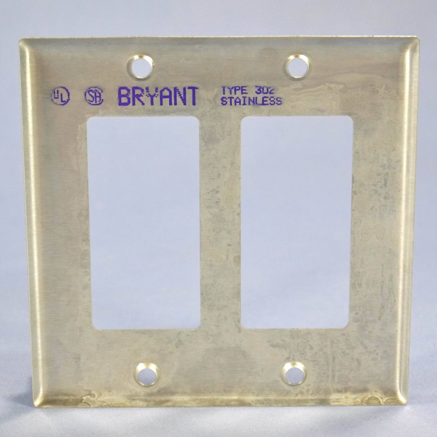 Bryant Standard 2G Non-Magnetic Stainless Steel Decorator Wallplate Cover S602D