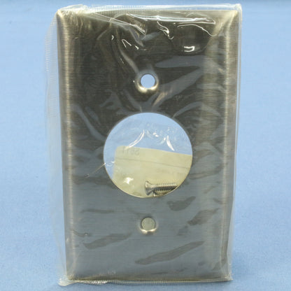Bryant S611 Non-Magnetic Stainless Steel 1-Gang 1.405 Receptacle Wallplate Cover