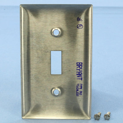 Bryant Non-Magnetic Stainless Steel 1-Gang Toggle Switch Cover Wallplate S671