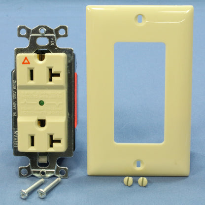 Bryant SP53TIGIA Ivory Isolated Ground Surge Suppressor 20A Duplex Receptacle
